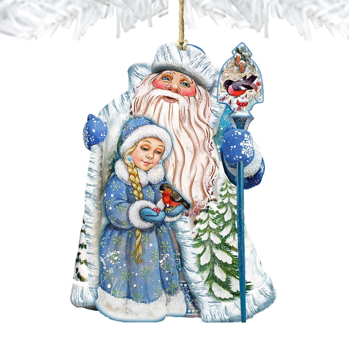 Classic Christmas Wooden Ornaments by G. DeBrekht - Christmas Santa Snowman Decor - 8111410-4