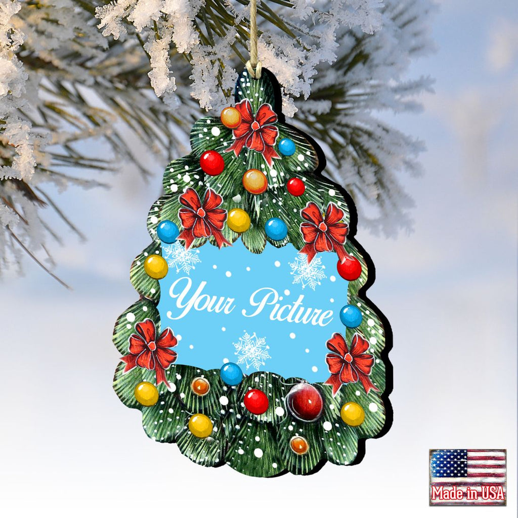 Christmas Tree Oval Picture Frame Ornaments - Ornament for Photo - Christmas Decor - 8119186PF-0