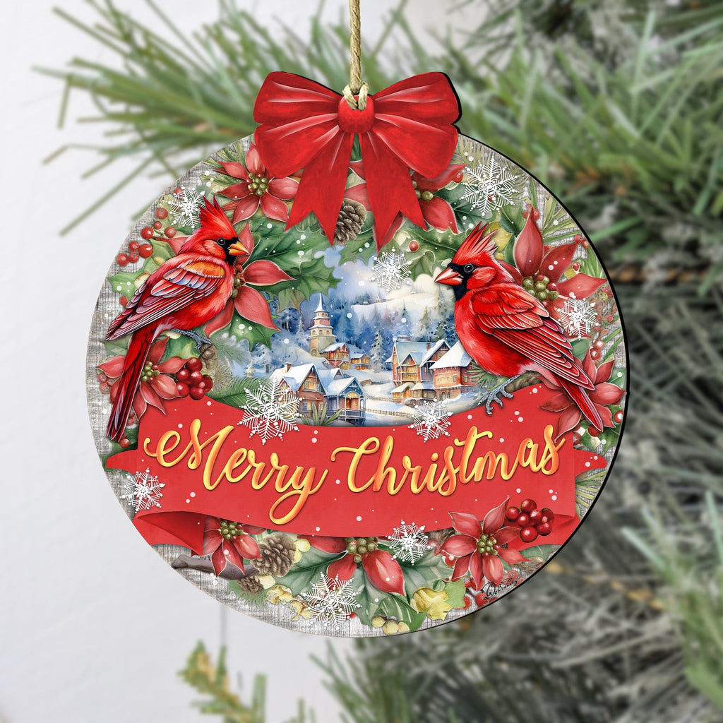 Merry Christmas Wooden Ornaments by G. Debrekht Christmas Decor - 933121-1