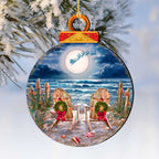 Moonlight Christmas Holiday Wooden Ornaments by D. Gelsinger - Christmas Decor - 8652817-DG-0