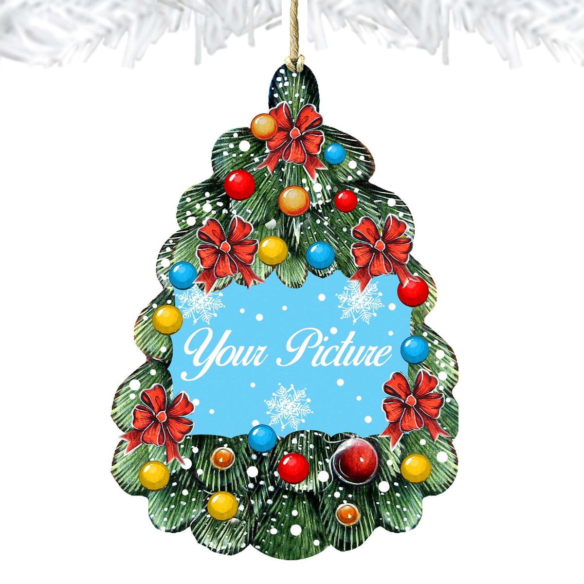 Christmas Tree Oval Picture Frame Ornaments - Ornament for Photo - Christmas Decor - 8119186PF-3