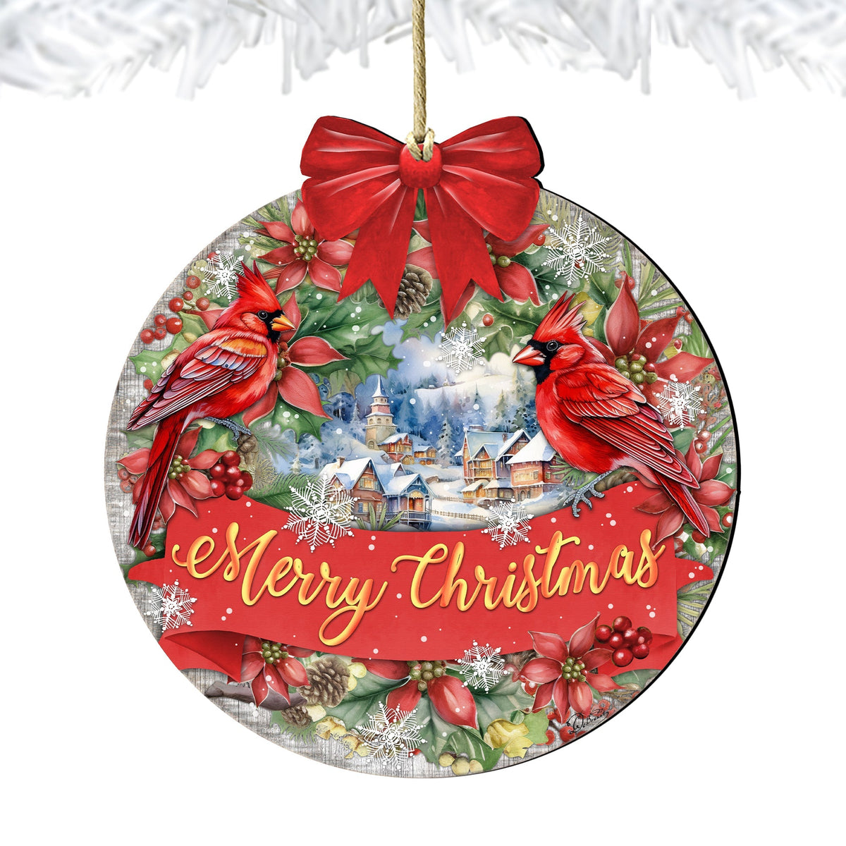 Merry Christmas Wooden Ornaments by G. Debrekht Christmas Decor - 933121-3