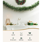 Jingle Jollys 1.8m Christmas Garland with LED lights Party Xmas Decorations-2
