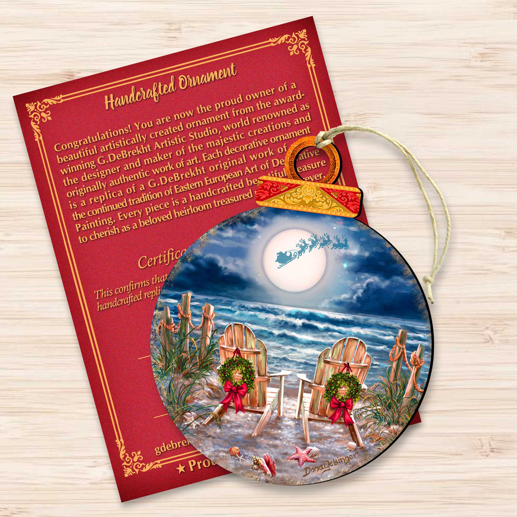 Moonlight Christmas Holiday Wooden Ornaments by D. Gelsinger - Christmas Decor - 8652817-DG-4