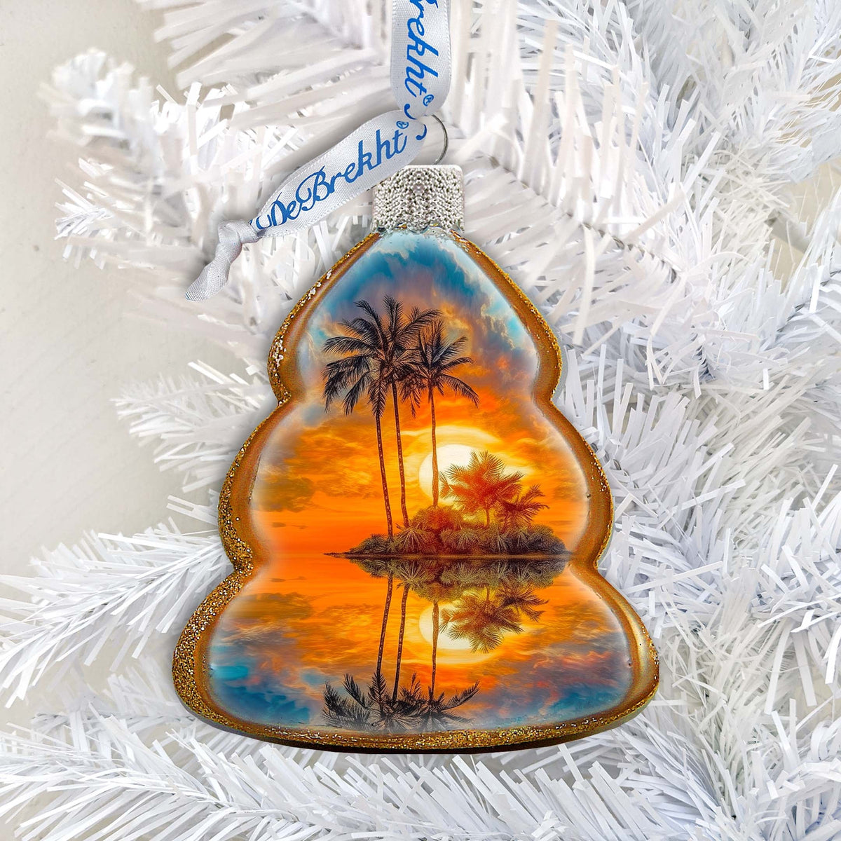 Nautical Christmas Ornaments - Sunset Keepsake Glass Ornaments by G. Debrekht - Christmas Decor - 777412-1
