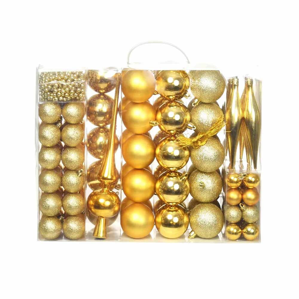 112-piece Christmas tree decoration, 4 colors-gold-0