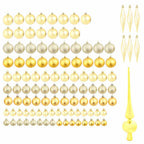 112-piece Christmas tree decoration, 4 colors-gold-2
